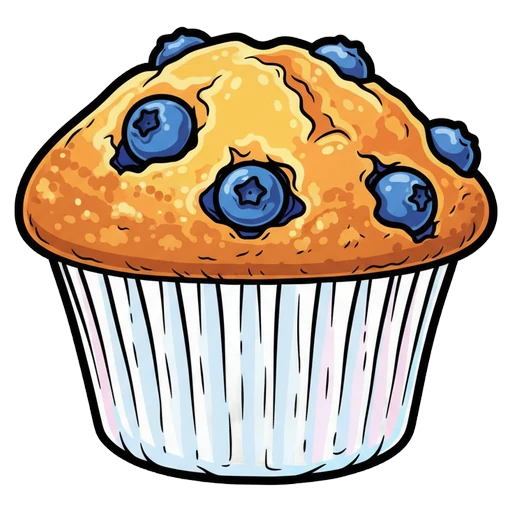 muffin Pop Art icon - free AI-generated pop art icon for web and app projects