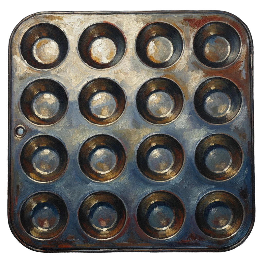 muffin tin Oil Painting icon