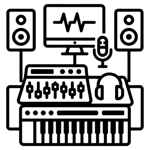 music studio Line Art icon - free AI-generated line art icon for web and app projects