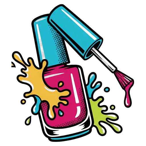 nail polish Pop Art icon