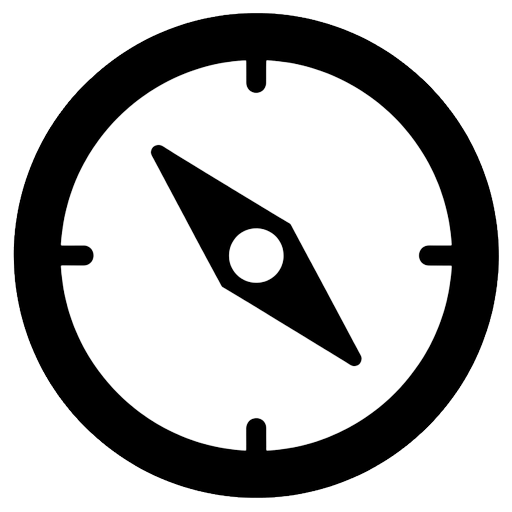 navigation compass Solid Glyph icon