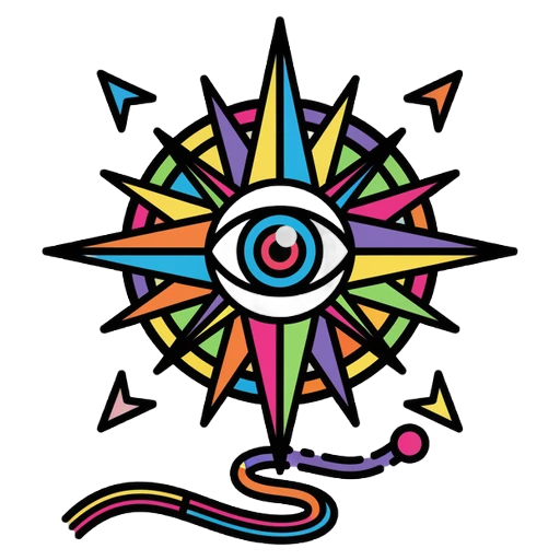 navigational intent Pop Art icon - free AI-generated pop art icon for web and app projects