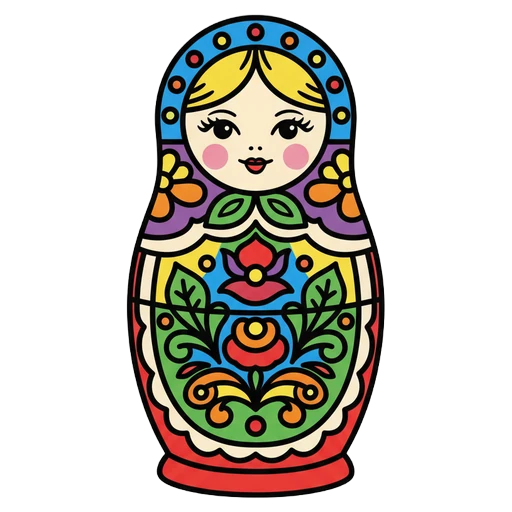 nesting doll Pop Art icon