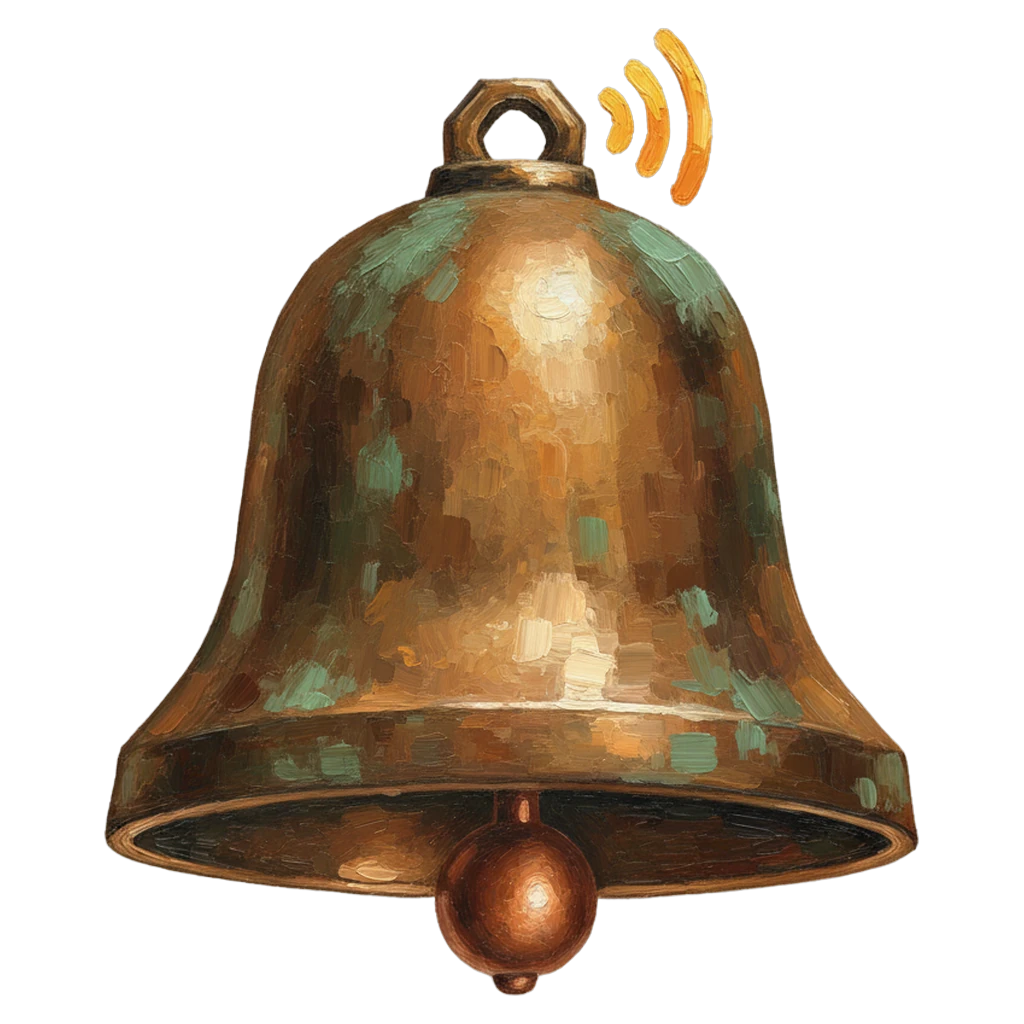 notification bell Oil Painting icon