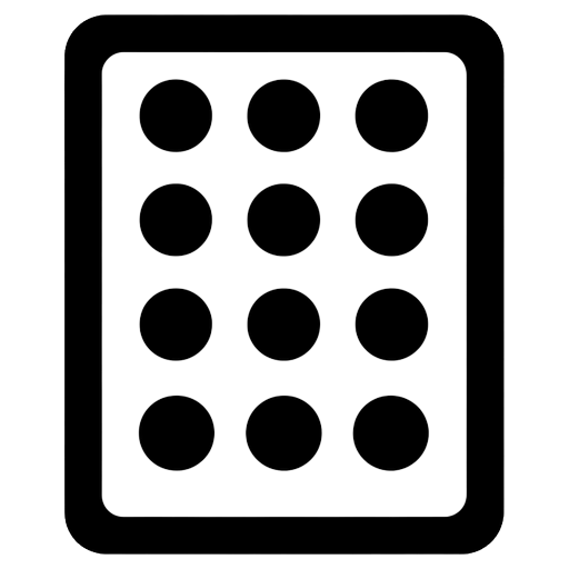 number keypad Solid Glyph icon