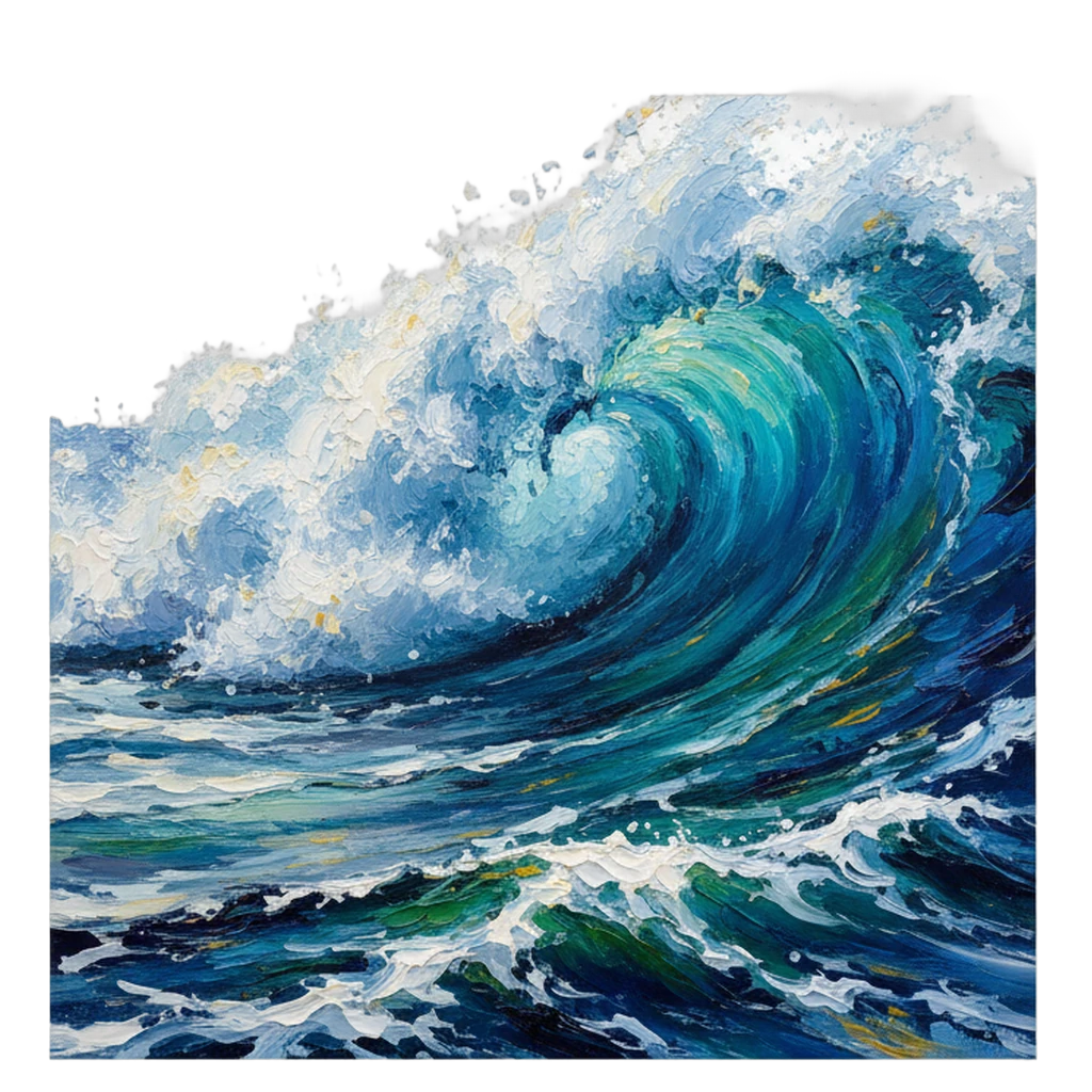ocean wave water Oil Painting icon