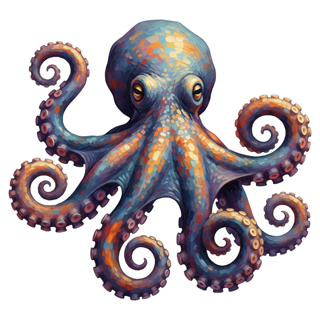 octopus Oil Painting icon