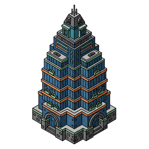 office building Isometric icon