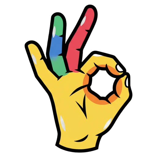 ok hand Pop Art icon