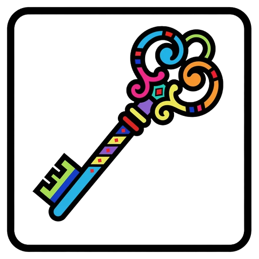 old key Pop Art icon