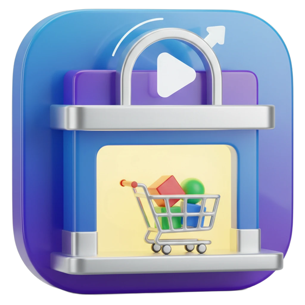 online store front Photorealistic icon