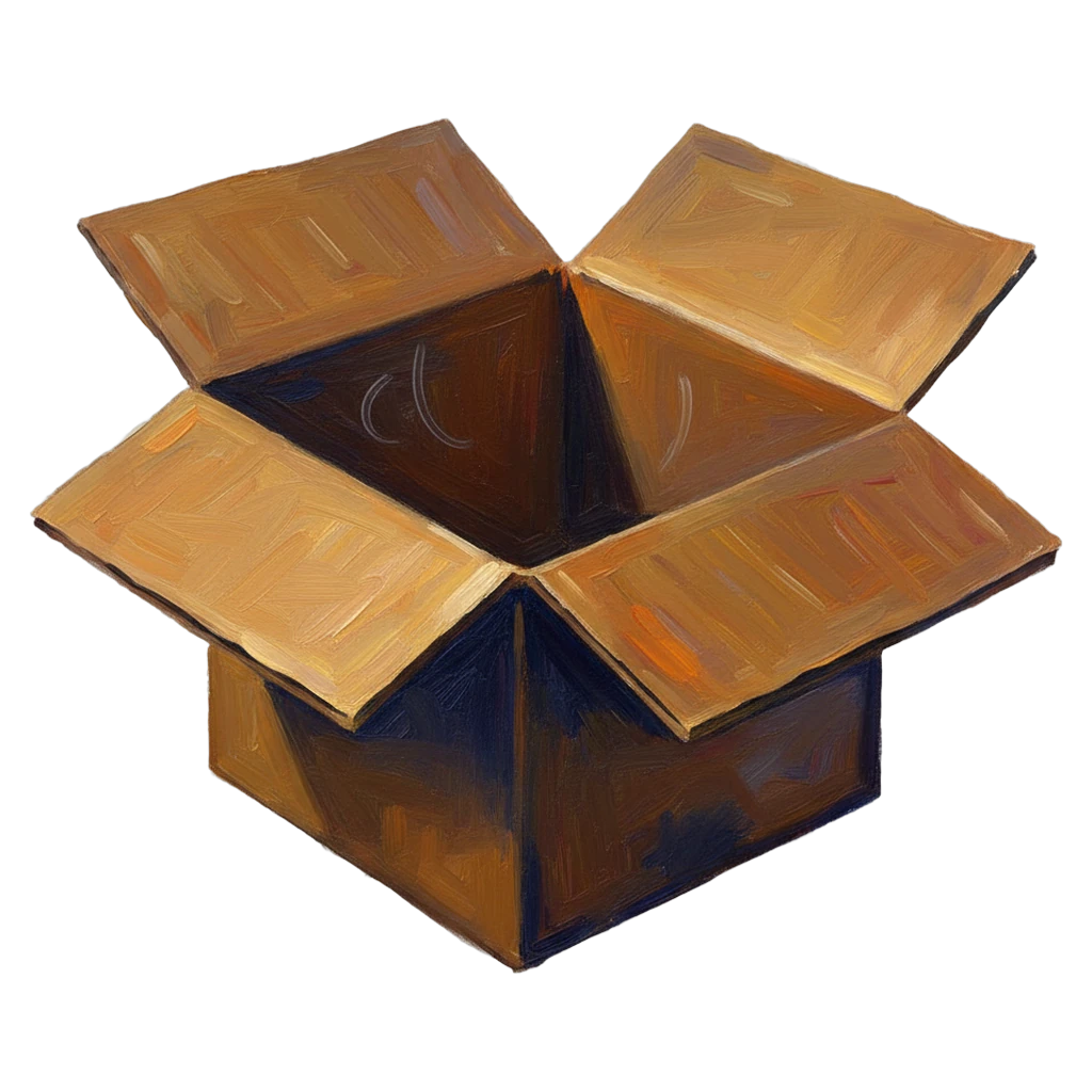 open box Oil Painting icon