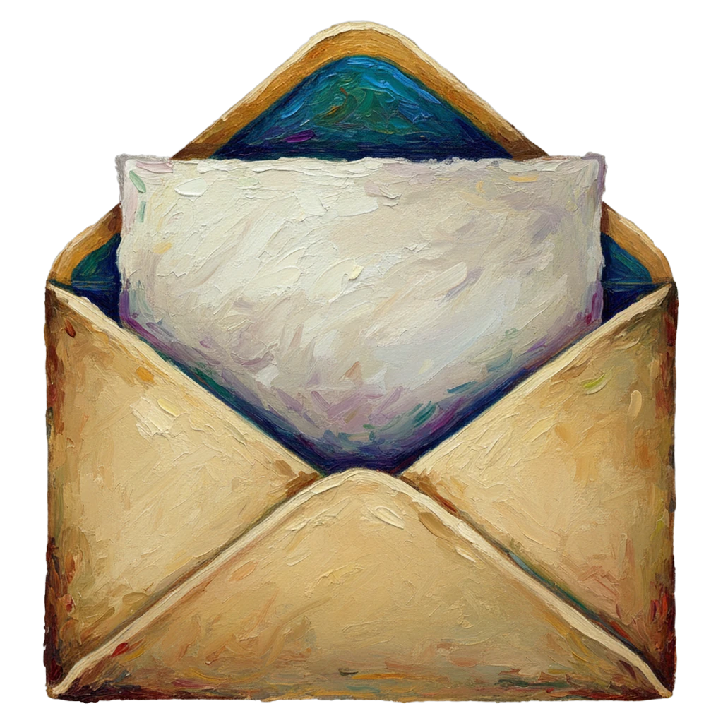 open envelope Oil Painting icon