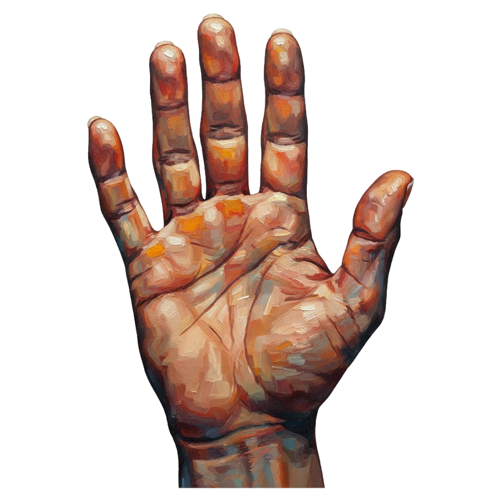 open palm Oil Painting icon