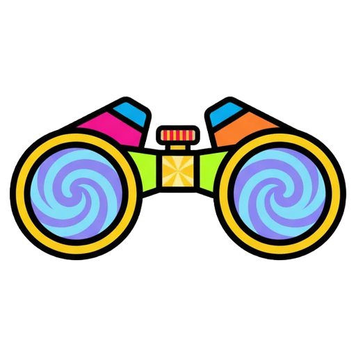 opera glasses Pop Art icon