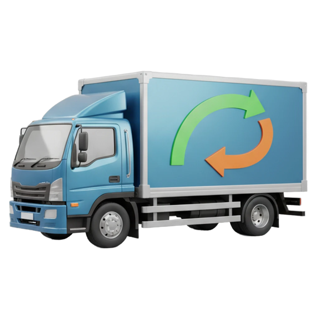 order tracking truck Photorealistic icon