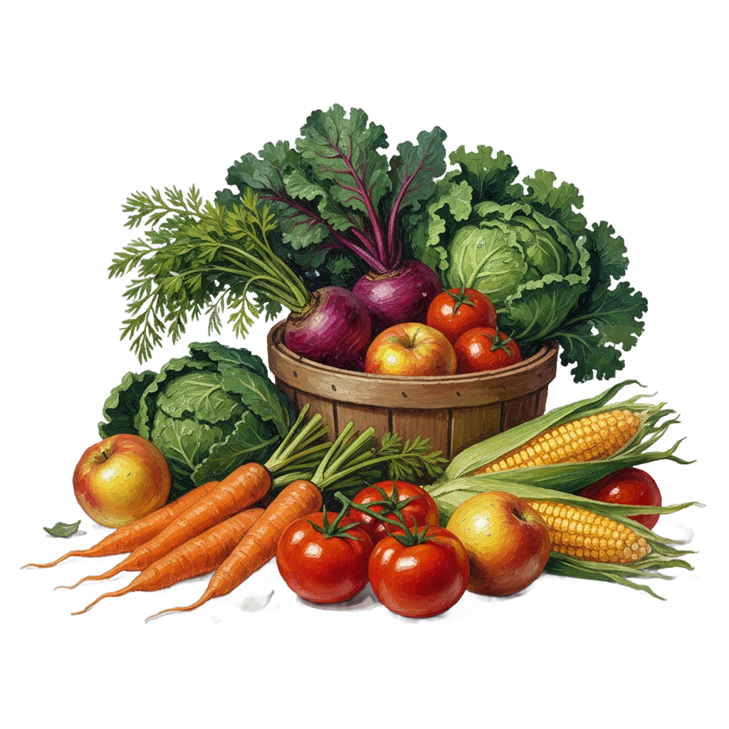 organic farm fresh Oil Painting icon