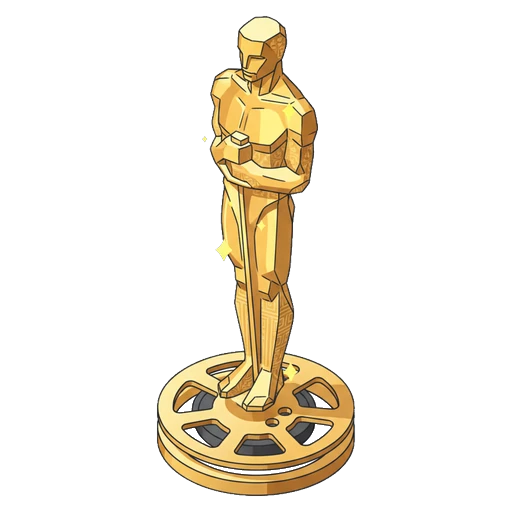 oscar statue Isometric icon