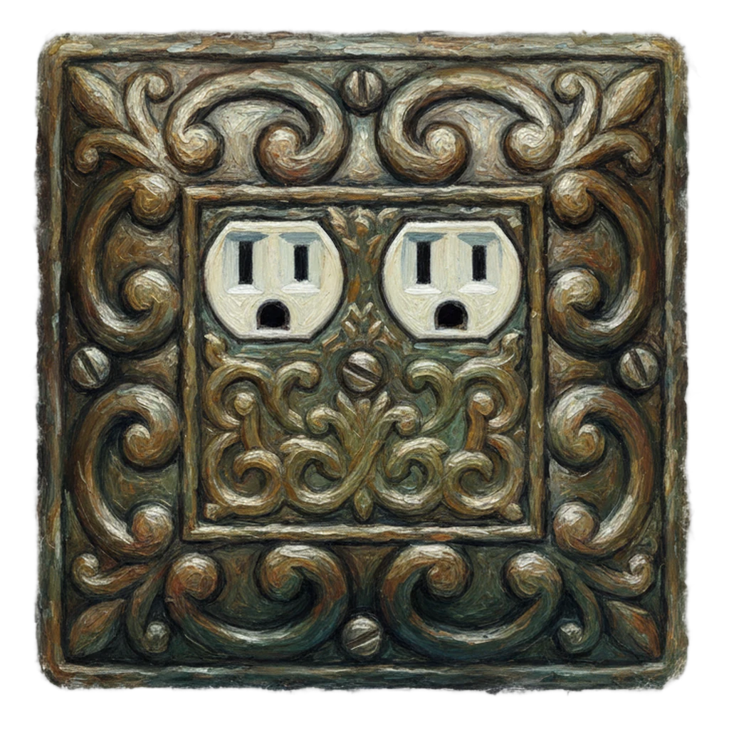 outlet cover Oil Painting icon