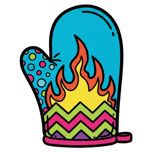 oven mitt Pop Art icon