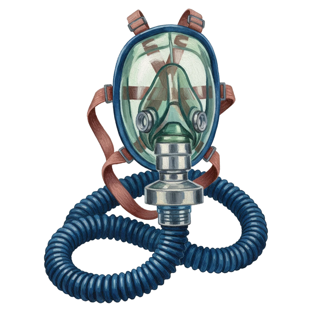 oxygen mask Oil Painting icon