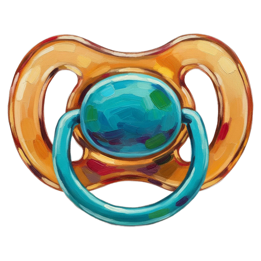 pacifier Oil Painting icon
