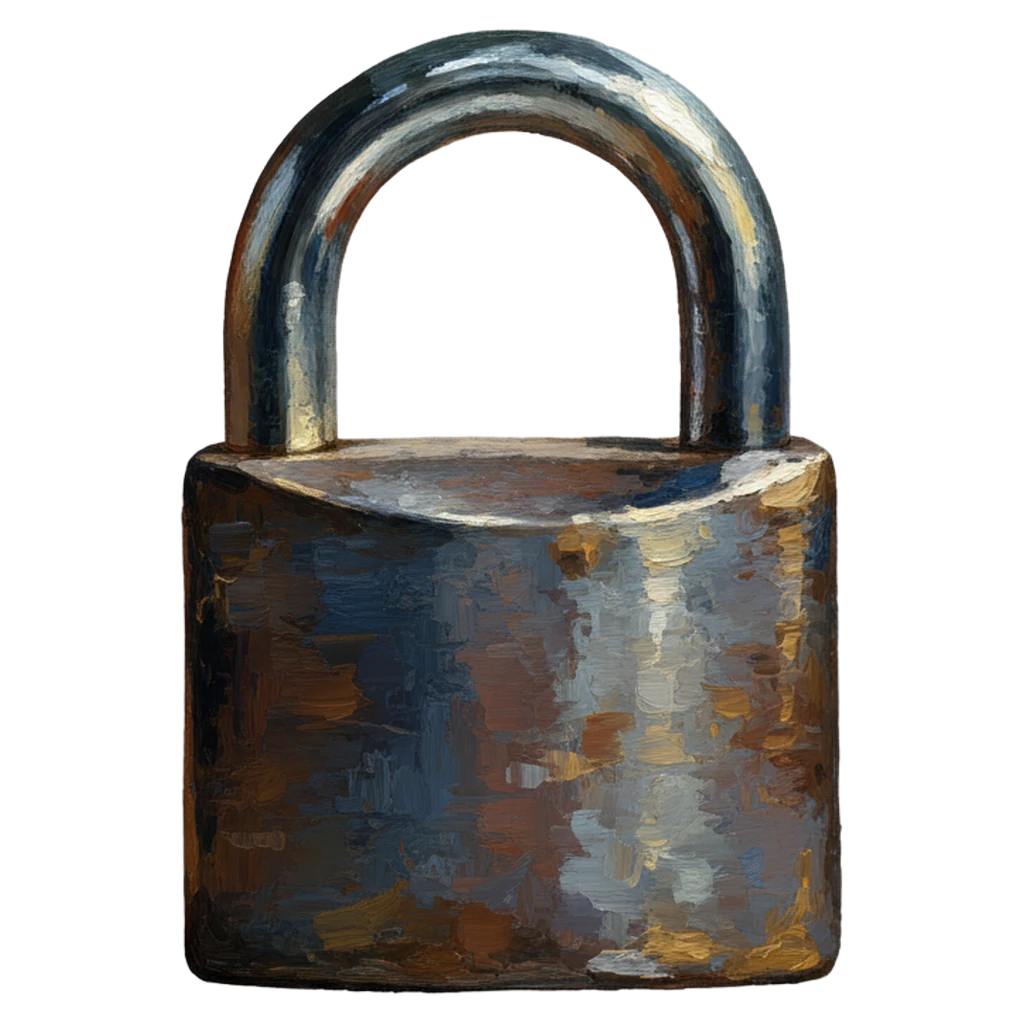 padlock Oil Painting icon