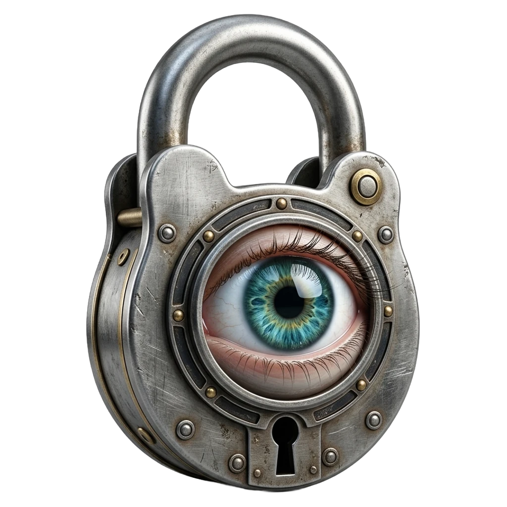 padlock eye Photorealistic icon