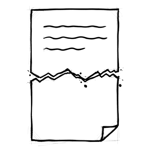 page break Hand Drawn icon