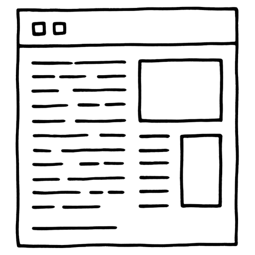 page layout Hand Drawn icon