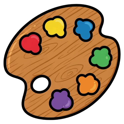 paint palette Pop Art icon