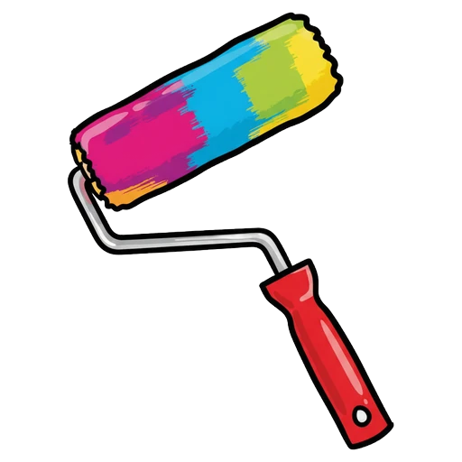 paint roller Pop Art icon
