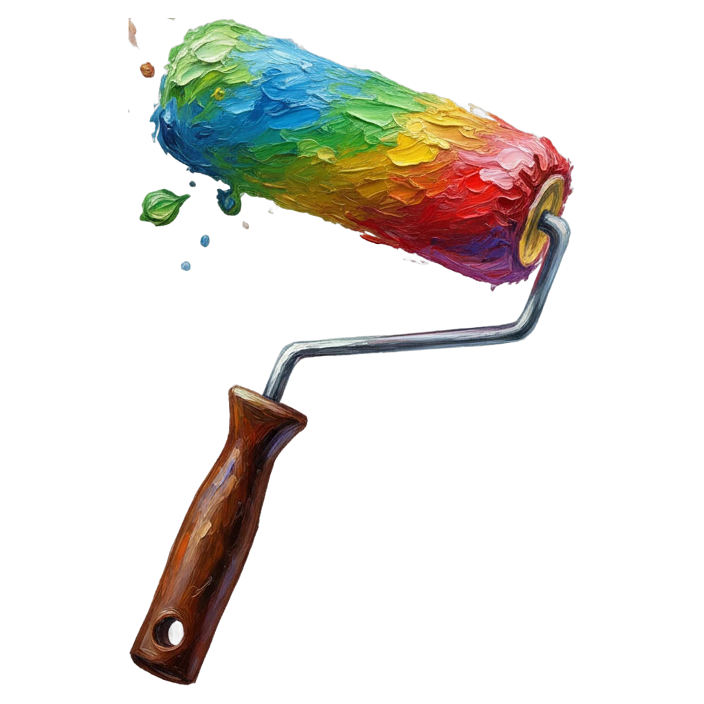 paint roller renovation Oil Painting icon