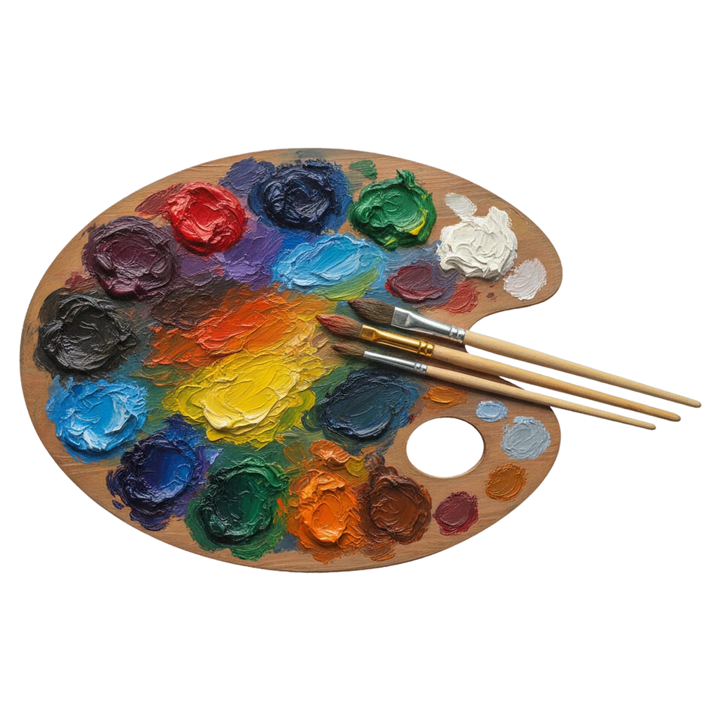 paint tray Oil Painting icon