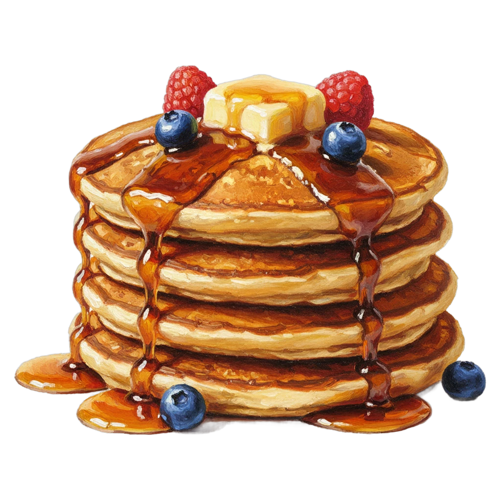 pancakes Oil Painting icon