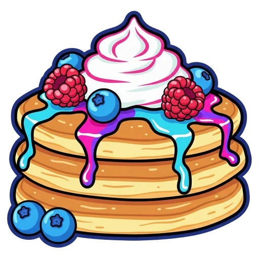 pancakes Pop Art icon