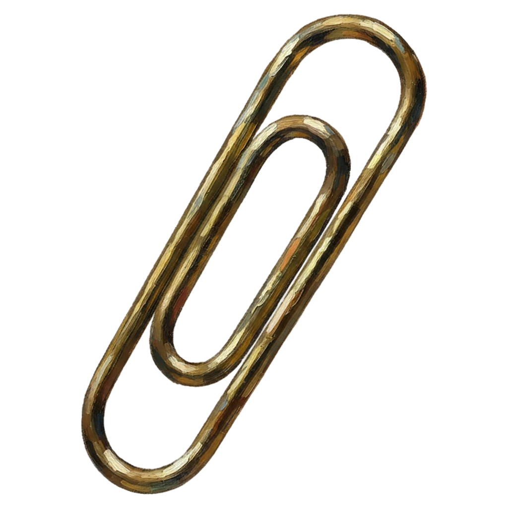 paper clip attachment Oil Painting icon