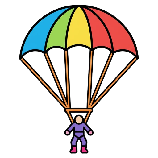parachute Pop Art icon