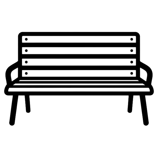 park bench Line Art icon