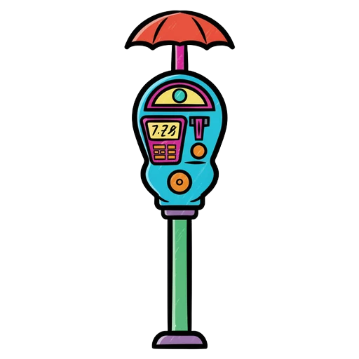 parking meter Pop Art icon