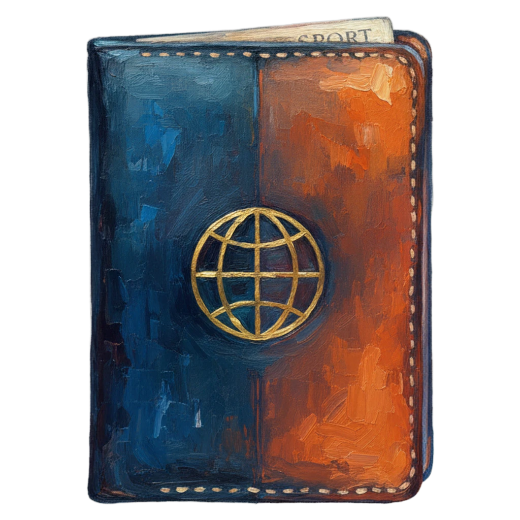 passport holder Oil Painting icon