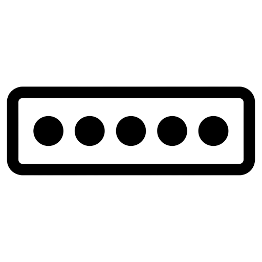 password field Solid Glyph icon