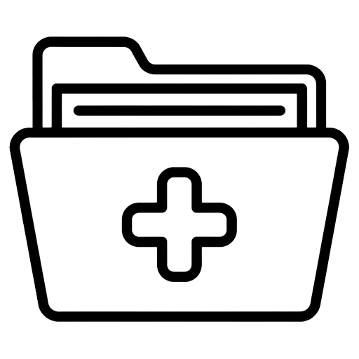 patient chart Line Art icon