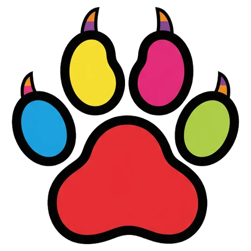 paw print Pop Art icon