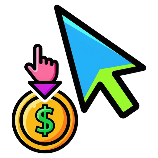 pay per click cursor Pop Art icon - free AI-generated pop art icon for web and app projects