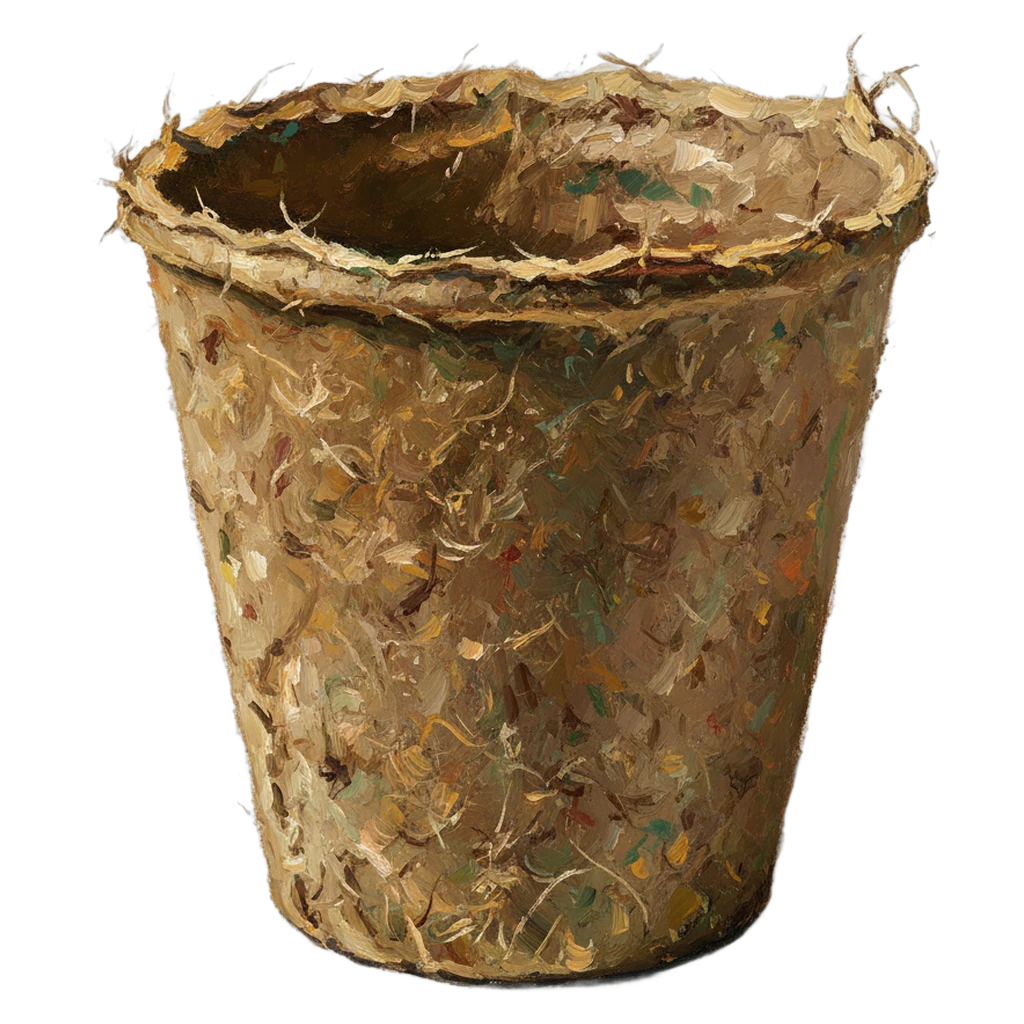 peat pot Oil Painting icon