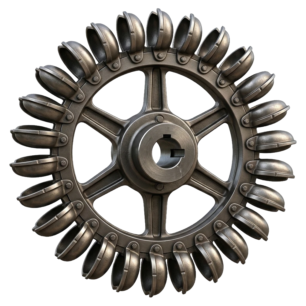 pelton wheel Photorealistic icon