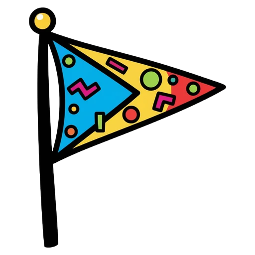 pennant flag Pop Art icon