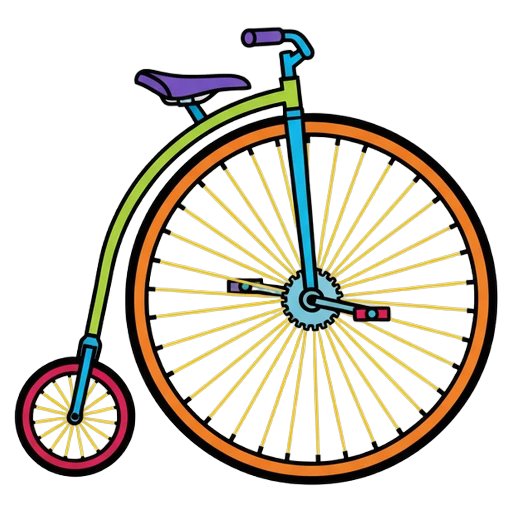 penny farthing Pop Art icon