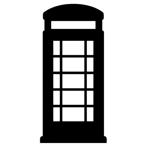 phone booth Solid Glyph icon